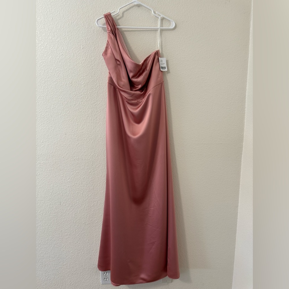NWT Nordstrom Lovely One Shoulder Desert Rose Maxi Dress SZ 16